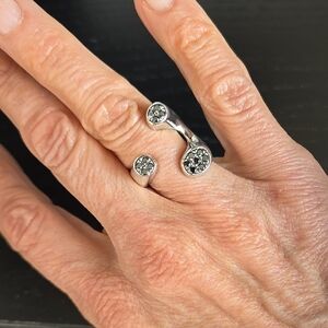 Versani Black Diamond Open Ring